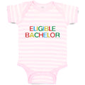 Baby Clothes Eligible Bachelor Monogram Letters Baby Bodysuits Boy & Girl Cotton