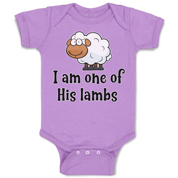 Baby Clothes I Am 1 of His Lambs Bushy Fur for Livestock Baby Bodysuits Cotton