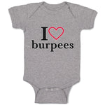 I Love Burpees with Red Heart Outline