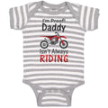 Baby Clothes I'M Proof! Daddy Isn'T Always Riding Along with Motorcycle Cotton