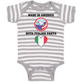 Baby Clothes Made in America with Italian Parts National Flag and Bald Eagle Usa