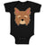 Baby Clothes Yorkshire Terrier Breed Face and Head Baby Bodysuits Cotton