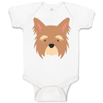 Baby Clothes Yorkshire Terrier Breed Face and Head Baby Bodysuits Cotton