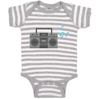 Baby Clothes Tape Recorder Vintage Muical Clef Baby Bodysuits Boy & Girl Cotton