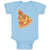 Baby Clothes Slice of Fresh Italian Classic Pepperoni Pizza Baby Bodysuits