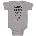 Baby Clothes Party at My Grib B.Y.O.P with Outline Feeding Bottle Baby Bodysuits