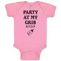 Baby Clothes Party at My Grib B.Y.O.P with Outline Feeding Bottle Baby Bodysuits