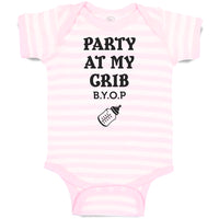 Baby Clothes Party at My Grib B.Y.O.P with Outline Feeding Bottle Baby Bodysuits