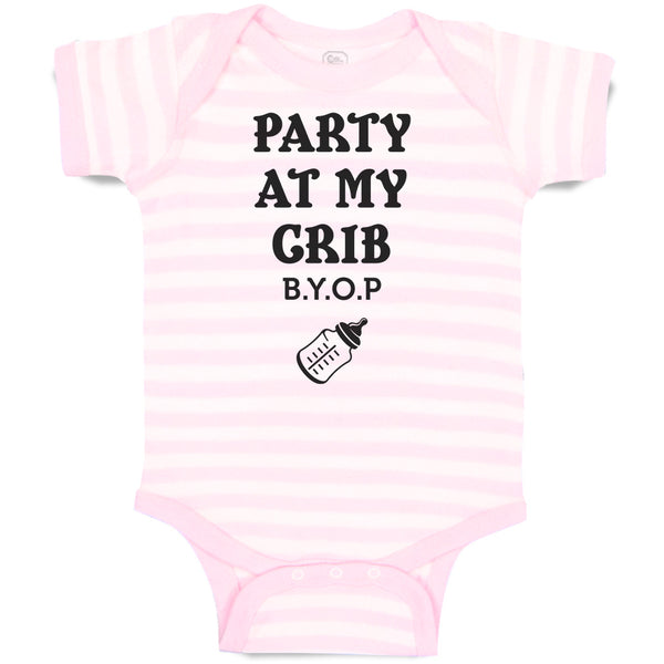 Baby Clothes Party at My Grib B.Y.O.P with Outline Feeding Bottle Baby Bodysuits