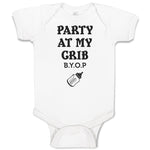 Baby Clothes Party at My Grib B.Y.O.P with Outline Feeding Bottle Baby Bodysuits