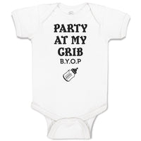 Baby Clothes Party at My Grib B.Y.O.P with Outline Feeding Bottle Baby Bodysuits