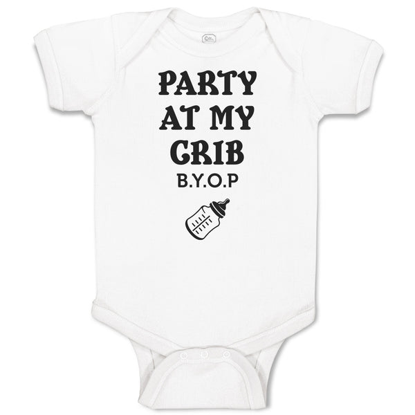 Baby Clothes Party at My Grib B.Y.O.P with Outline Feeding Bottle Baby Bodysuits