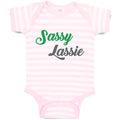 Baby Clothes Sassy Lassie Typography Letter Baby Bodysuits Boy & Girl Cotton