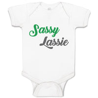 Baby Clothes Sassy Lassie Typography Letter Baby Bodysuits Boy & Girl Cotton