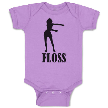 Baby Clothes Silhouette Floss Woman Dancing Position Baby Bodysuits Cotton