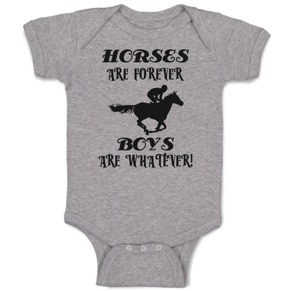 Baby Clothes Horses Are Forever Boys Are Whatever! Baby Bodysuits Cotton