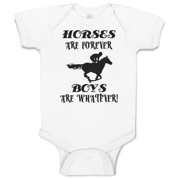 Baby Clothes Horses Are Forever Boys Are Whatever! Baby Bodysuits Cotton