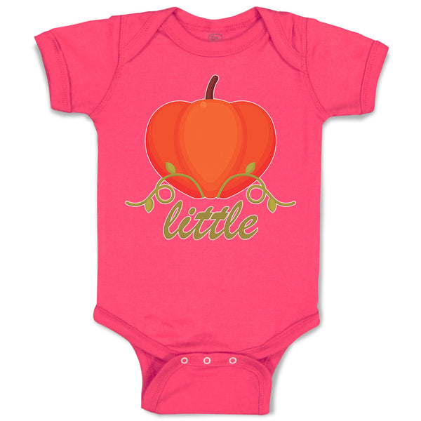 Baby Clothes Little Orange Pumpkin with Stem and Leaf Baby Bodysuits Cotton