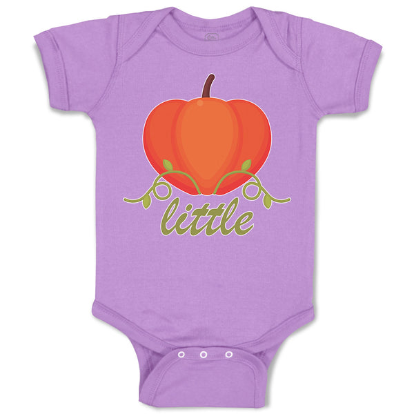 Baby Clothes Little Orange Pumpkin with Stem and Leaf Baby Bodysuits Cotton