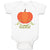 Baby Clothes Little Orange Pumpkin with Stem and Leaf Baby Bodysuits Cotton
