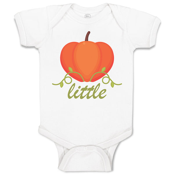 Baby Clothes Little Orange Pumpkin with Stem and Leaf Baby Bodysuits Cotton