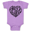 Baby Clothes Love You Romantic Heart Design Baby Bodysuits Boy & Girl Cotton