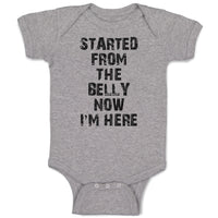 Baby Clothes Started from The Belly Now I'M Here Baby Bodysuits Cotton