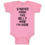 Baby Clothes Started from The Belly Now I'M Here Baby Bodysuits Cotton