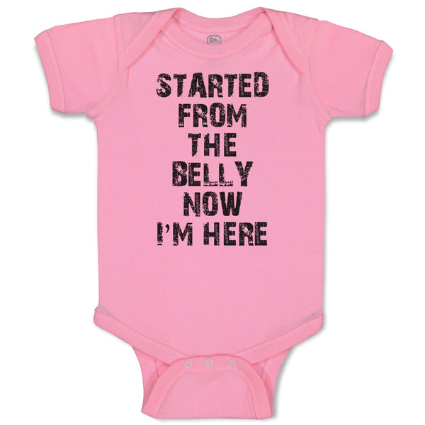 Baby Clothes Started from The Belly Now I'M Here Baby Bodysuits Cotton