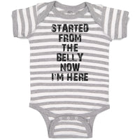 Baby Clothes Started from The Belly Now I'M Here Baby Bodysuits Cotton