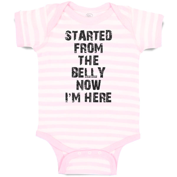 Baby Clothes Started from The Belly Now I'M Here Baby Bodysuits Cotton