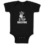 Baby Clothes Stop Bullying Sign and Social Problems of Humanity with Handprint