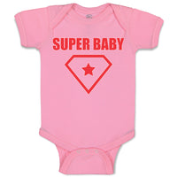 Baby Clothes Super Baby Hero Shield with Diamond Shape Along with Star Inside