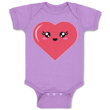 Baby Clothes Love Heart with Face Baby Bodysuits Boy & Girl Cotton