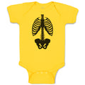 Baby Clothes Silhouette Human Anatomy Skull Bone Skeleton Baby Bodysuits Cotton