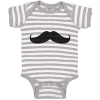 Baby Clothes Italy Man's Facial Hair Mustache Style 3 Baby Bodysuits Cotton