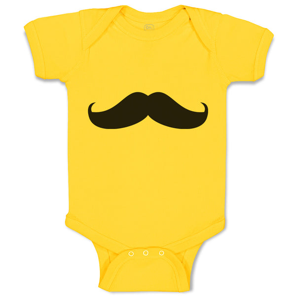 Baby Clothes Italy Man's Facial Hair Mustache Style 3 Baby Bodysuits Cotton