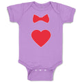 Baby Clothes Red Bowtie and Heart Love Symbol Baby Bodysuits Boy & Girl Cotton