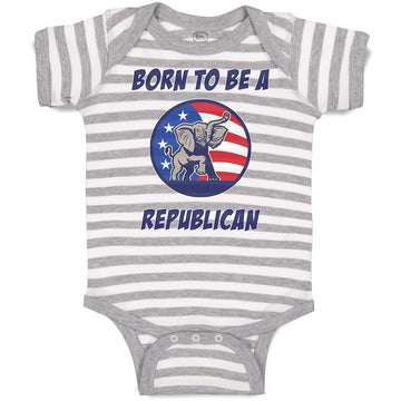 Baby Clothes Born Republican Elephant Mascot Usa Stars Stripes Flag Cotton