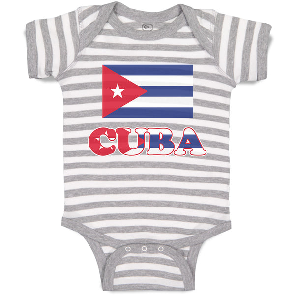 Baby Clothes National Flag of Cuba Design Style 1 Baby Bodysuits Cotton