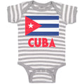 Baby Clothes National Flag of Cuba Design Style 2 Baby Bodysuits Cotton