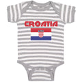 Baby Clothes Flag of Croatia Usa Baby Bodysuits Boy & Girl Cotton