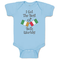 Baby Clothes I Got The Best of Both Worlds! Countries National Flags Cotton