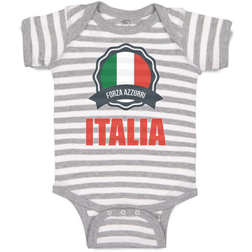 Baby Clothes Forza Azzurri Italian National Flag Baby Bodysuits Cotton