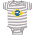 Baby Clothes National Flag of Brazil Baby Bodysuits Boy & Girl Cotton