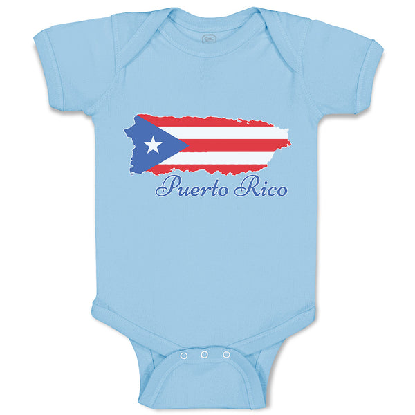 Baby Clothes Flag of Puerto Rico Usa Baby Bodysuits Boy & Girl Cotton