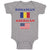 Baby Clothes American National Flag of Romanian and Usa Baby Bodysuits Cotton