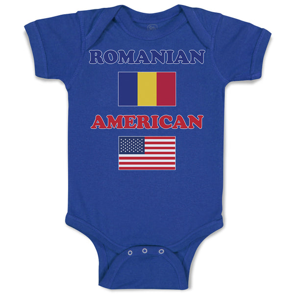 American National Flag of Romanian and Usa