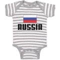 Baby Clothes Flag of Russia United States Baby Bodysuits Boy & Girl Cotton