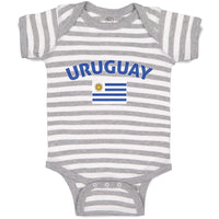 Baby Clothes Flag of Uruguay Usa Baby Bodysuits Boy & Girl Cotton